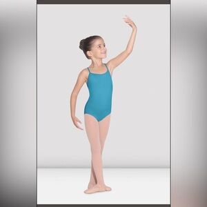 NWT Bloch Parem Camisole Ballet Leotard size 8-10 turquoise blue